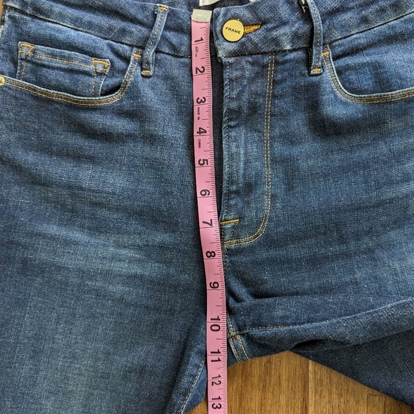 Frame Denim Le Crop Mini Boot Sidewinder Dark Wash Size 30 - Picture 12 of 15